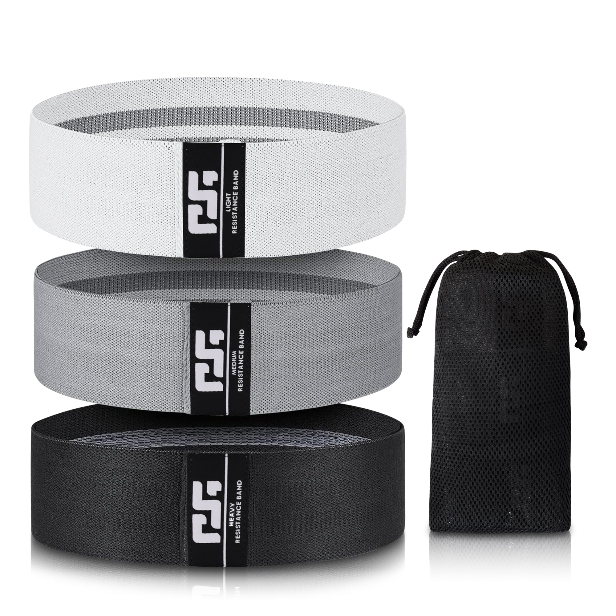 Resistance Bands Set for Women & Men – 3 Levels Booty Bands