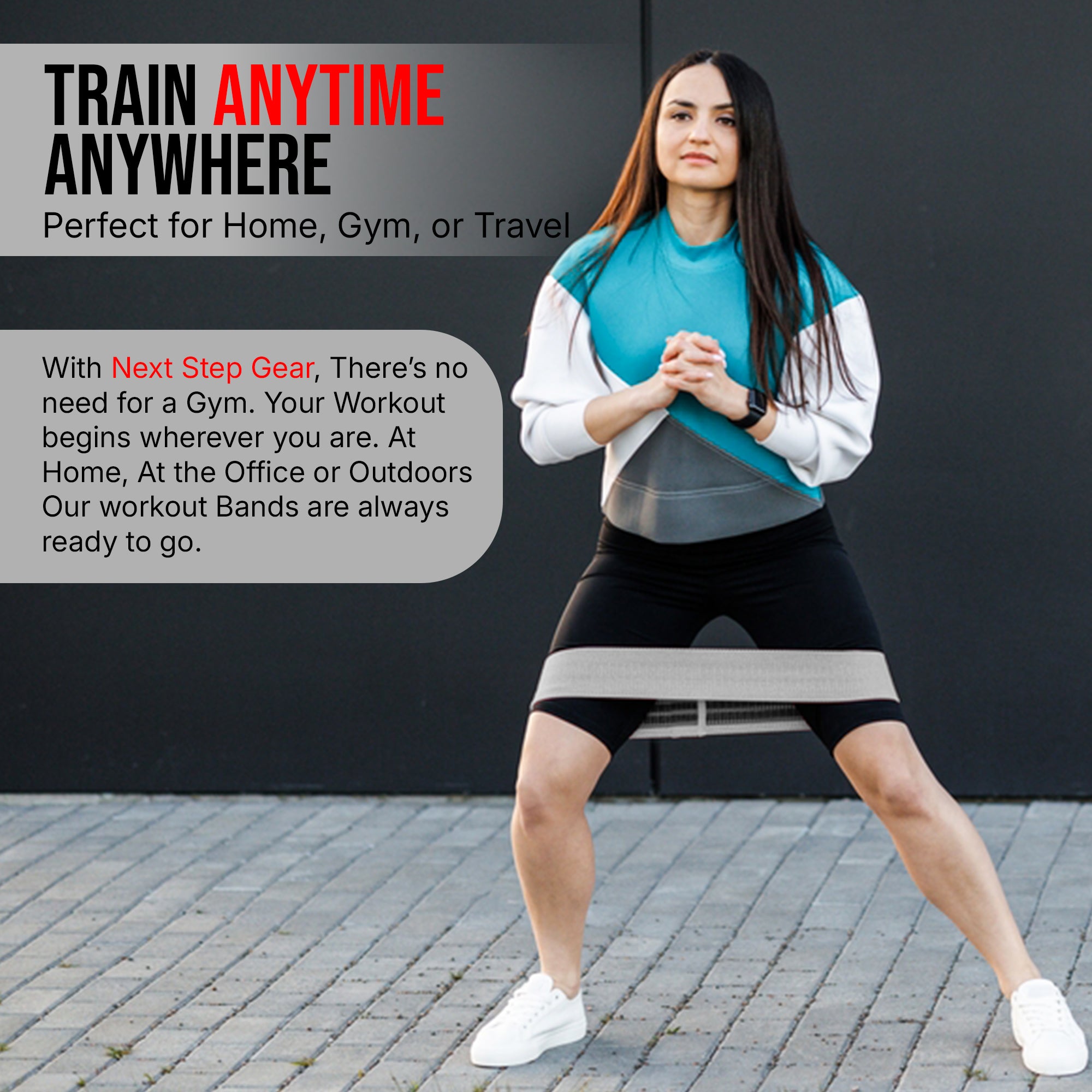 Resistance Bands Set for Women & Men – 3 Levels Booty Bands